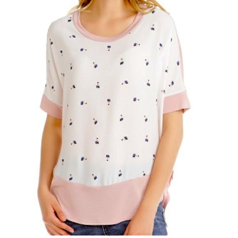 New COA All-over Mini Flowers Multi-media Top pink